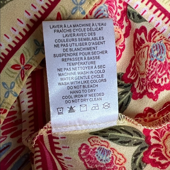 RACHEL Rachel Ray Bright Yellow Parrot Print Flutter Sleeve Top NWT Size S - Picture 11 of 14